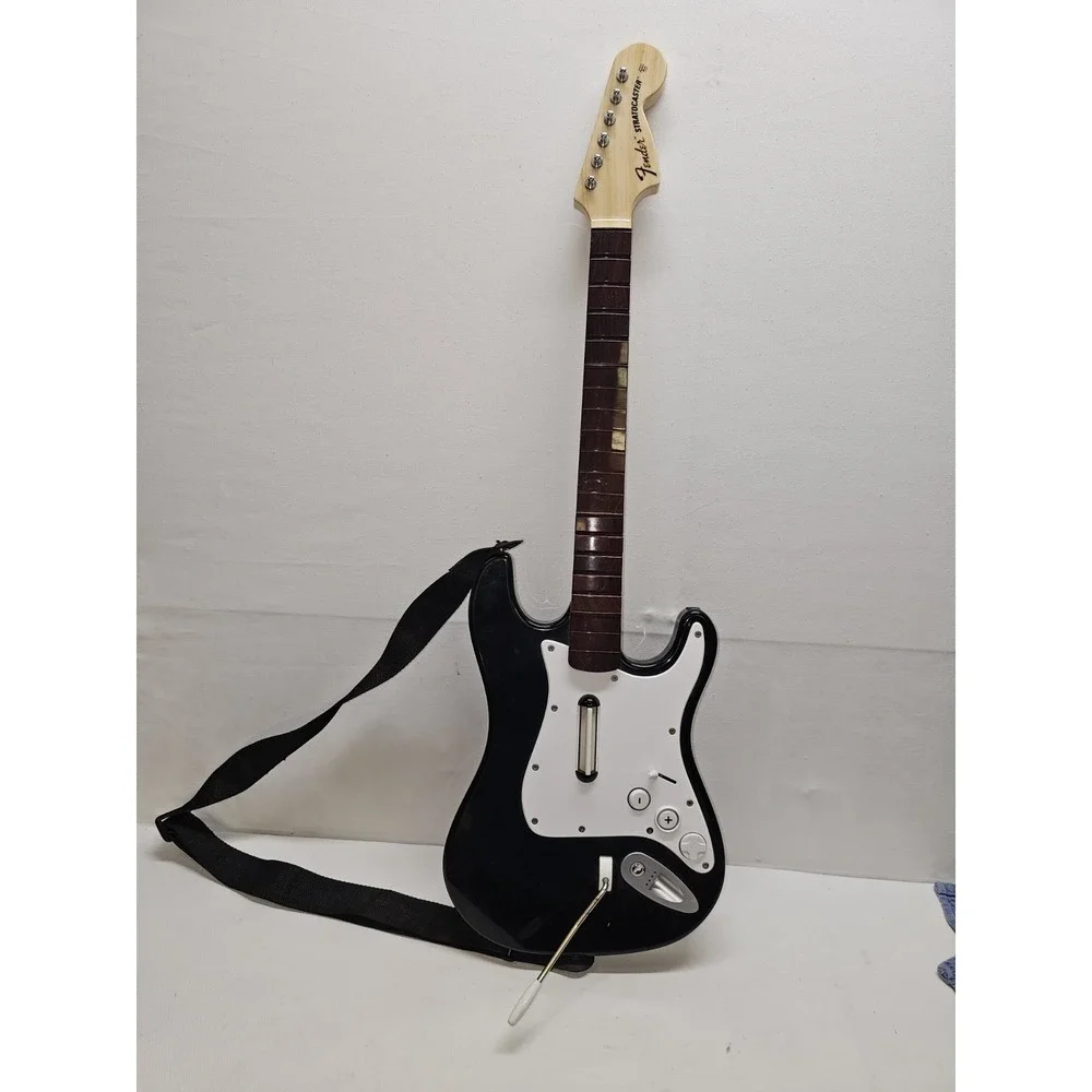 Nintendo Wii Rock Band Fender Stratocaster Wireless Guitar Harmonix No Dongle